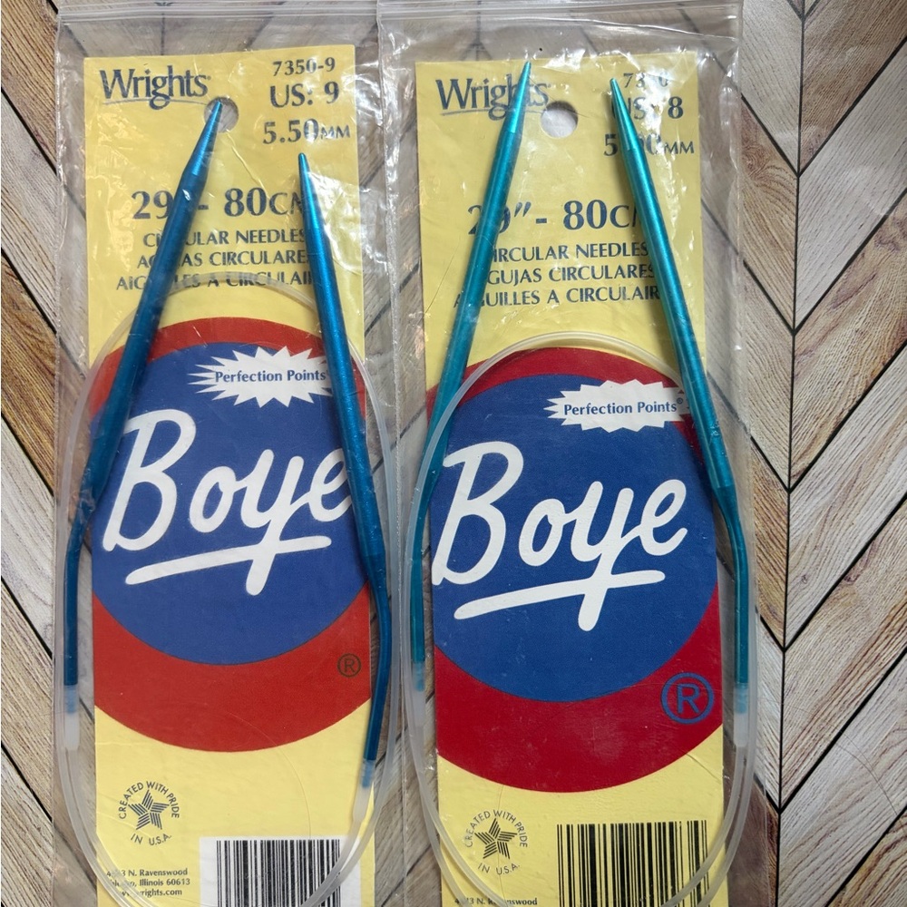 Vintage Wrights Boye Circular Knitting Needles